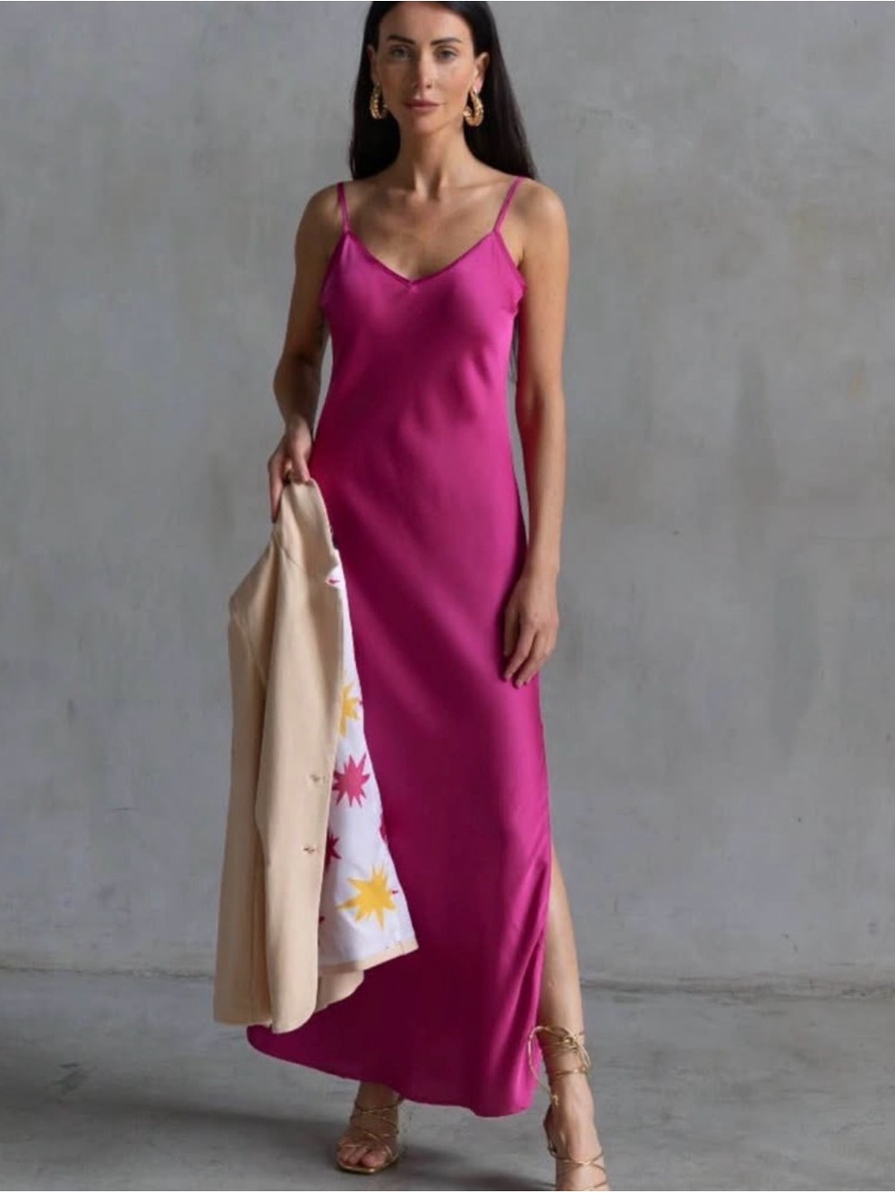 Basic Lennon Zipslip Dress Berry